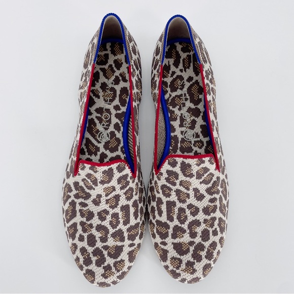 Rothy's Leopard Print Flats with Red and Blue Accents - Picture 5 of 6